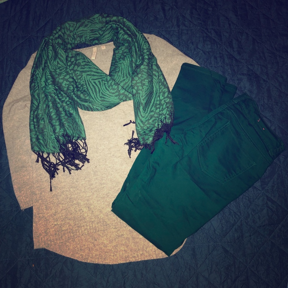 No Boundaries: Emerald Stretch Skinny Pants Size 7